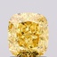 1.34 Ct. Fancy Vivid  Yellow Cushion Lab Grown Diamond