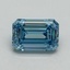 1.09 Ct. Fancy Vivid Blue Emerald Lab Grown Diamond