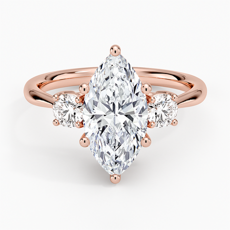 14K Rose Gold Selene Three Stone Diamond Ring (1/3 ct. tw.)