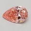 0.55 Ct. Fancy Vivid Pink Pear Lab Grown Diamond