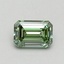 0.61 Ct. Fancy Intense Pacific Green Emerald Lab Grown Diamond