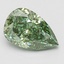 1.52 Ct. Fancy Vivid Green Pear Lab Grown Diamond