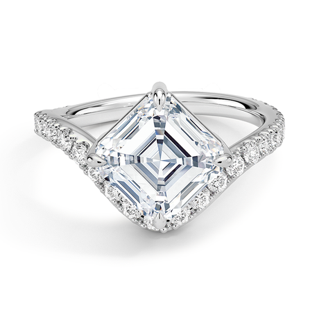 18K White Gold Silhouette Diamond Ring (1/2 ct. tw.)