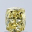 1.00 Ct. Fancy Vivid Yellow Cushion Lab Grown Diamond