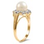 The Vergie Ring, smalltop view on a hand