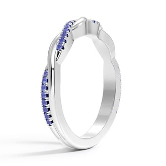 Custom Twisted Vine Sapphire Ring