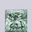 0.68 Ct. Fancy Vivid Green Princess Lab Grown Diamond