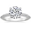 18K White Gold Callista Diamond Ring, smalltop view