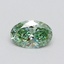 0.50 Ct. Fancy Vivid Green Oval Lab Grown Diamond