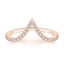 14K Rose Gold Nouveau Diamond Ring, smalltop view