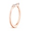 14K Rose Gold Cometa Contoured Diamond Ring, smallside view