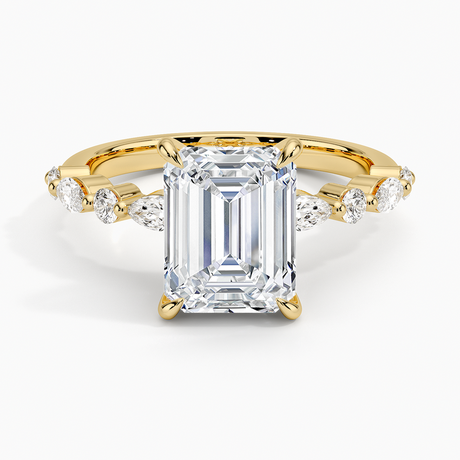 18K Yellow Gold Versailles Half Coverage Diamond Ring (1/3 ct. tw.)