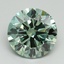 3.01 Ct. Fancy Vivid Green Round Lab Grown Diamond