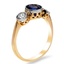 The Fidella Ring, smalltop view on a hand