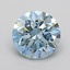 0.72 Ct. Fancy Intense  Blue Round Lab Grown Diamond