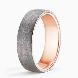 Dylan 6.5mm Wedding Ring in 14K Rose Gold