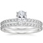 18K White Gold Luxe Petite Shared Prong Diamond Bridal Set (3/4 ct. tw.)