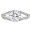 Custom Split Shank Trellis Diamond Ring