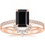 14K Rose Gold Petite Demi Diamond Ring (1/5 ct. tw.) with Lunette Diamond Ring