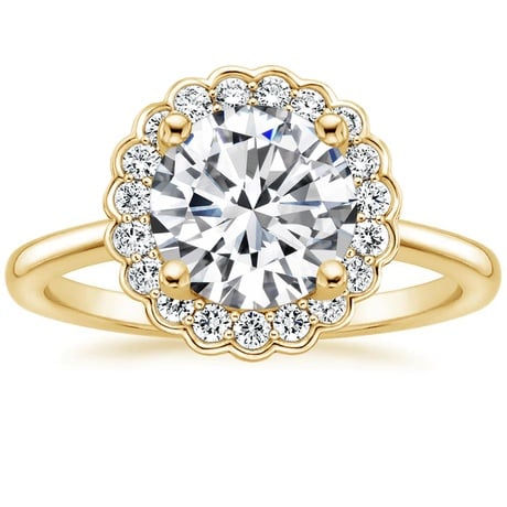 14K Yellow Gold Violette Diamond Ring