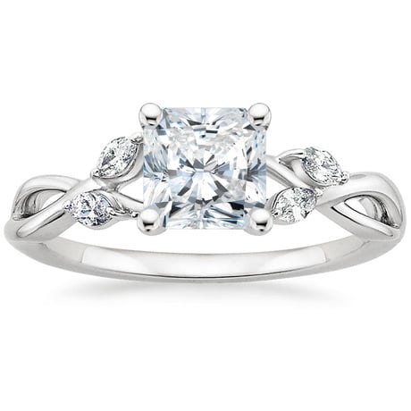 18K White Gold Willow Diamond Ring (1/8 ct. tw.) with Winding Willow Diamond Ring (1/8 ct. tw.)