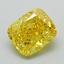 2.49 Ct. Fancy Vivid Yellow Cushion Lab Grown Diamond