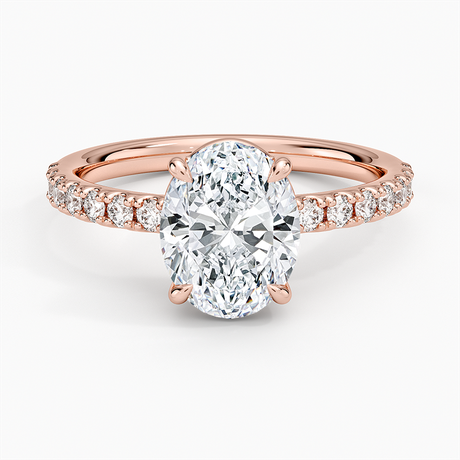 14K Rose Gold Dara Low-Profile Diamond Ring