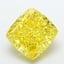 8.31 Ct. Fancy Vivid  Yellow Cushion Lab Grown Diamond