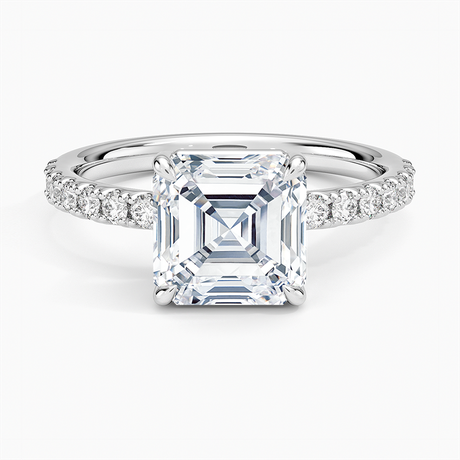 18K White Gold Dara Low-Profile Diamond Ring