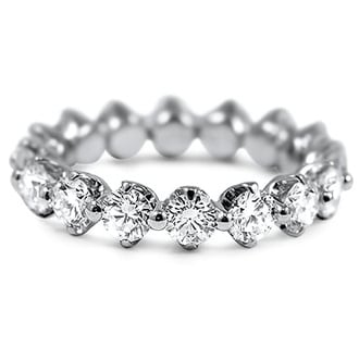 Custom Compass Point Prong Eternity Ring