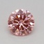 0.33 Ct. Fancy Vivid Pink Round Lab Grown Diamond