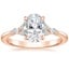 14K Rose Gold Nadia Diamond Ring, smalltop view