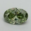 2.06 Ct. Fancy Vivid Green Oval Lab Grown Diamond