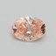 0.40 Ct. Fancy Vivid Pink Oval Lab Grown Diamond