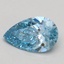 0.61 Ct. Fancy Vivid Blue Pear Lab Grown Diamond