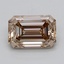 1.08 Ct. Very Light  Brown Emerald Lab Grown Diamond