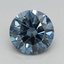 0.71 Ct. Fancy Vivid Blue Round Lab Grown Diamond