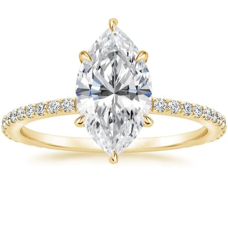 18K Yellow Gold Demi Diamond Ring with Luxe Ballad Diamond Ring