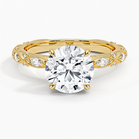 Milgrain Engagement Ring