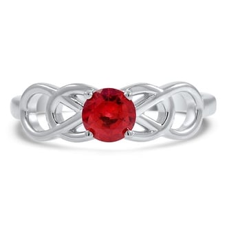 Custom Ruby Knot Ring