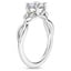 18K White Gold Budding Willow Solitaire Ring, smallside view