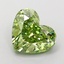 1.85 Ct. Fancy Vivid Green Heart Lab Grown Diamond