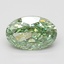 4.06 Ct. Fancy Vivid Green Oval Lab Grown Diamond