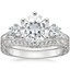 18KW Moissanite Three Stone Hudson Bridal Set (1/3 ct. tw.), smalltop view