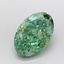 2.70 Ct. Fancy Vivid Green Oval Lab Grown Diamond