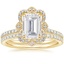 18KY Moissanite Reina Diamond Ring with Luxe Ballad Diamond Ring (1/4 ct. tw.), smalltop view
