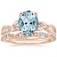 14K Rose Gold Luxe Willow Diamond Ring (1/4 ct. tw.) with Luxe Winding Willow Diamond Ring (1/4 ct. tw.)