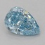 1.09 Ct. Fancy Vivid Blue Pear Lab Grown Diamond