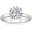 18K White Gold Comfort Fit 2.5mm Ring, smalltop view