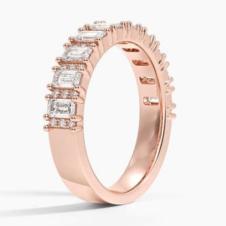 Naya Half Coverage Lab Diamond Ring (7/8 ct. tw.) in 14K Rose Gold